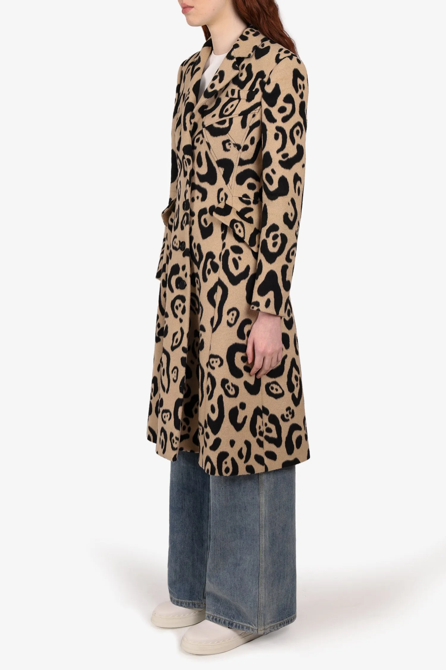 Altuzarra Leopard Print Wool Coat Size 38