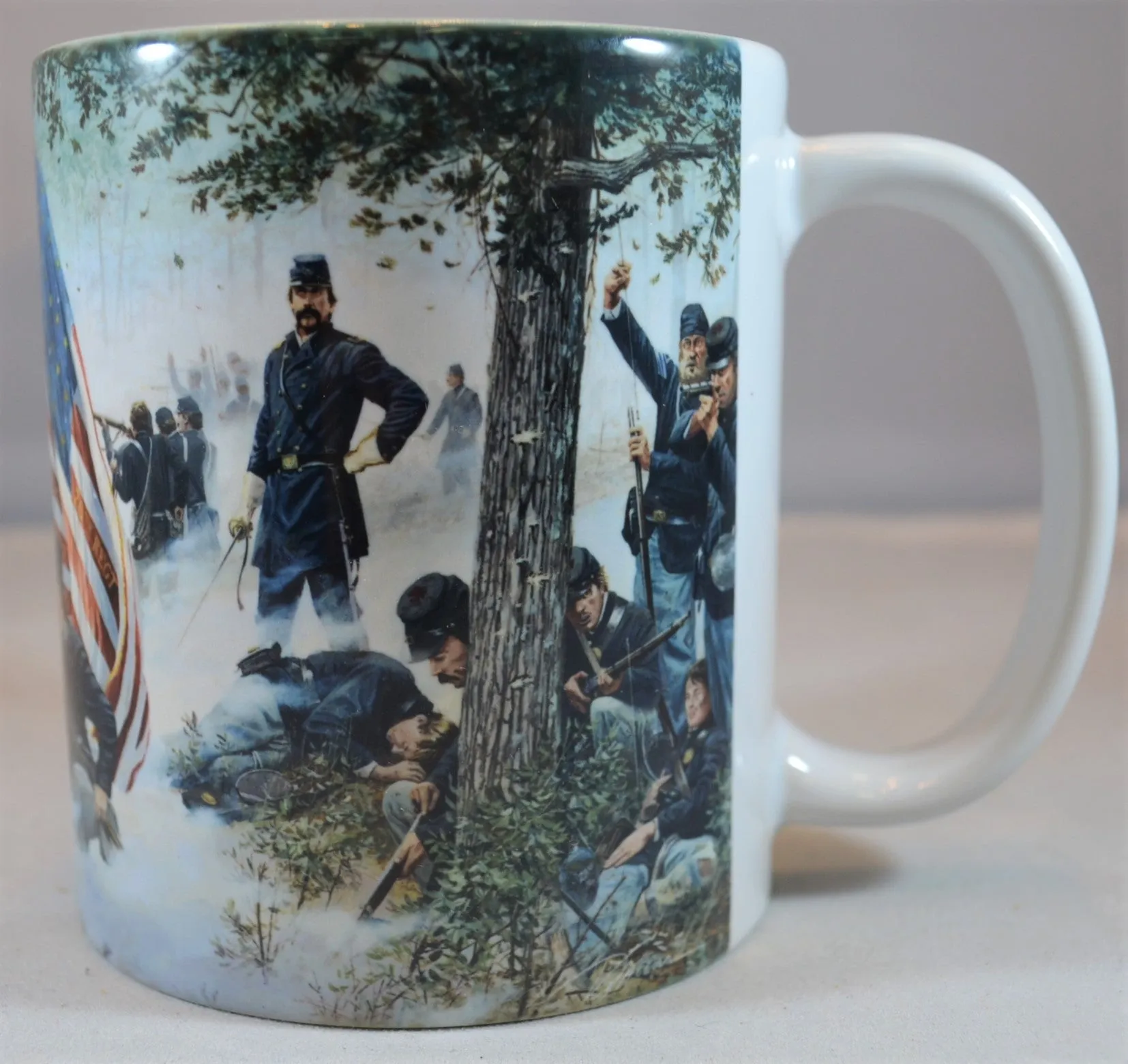 Americana Civil War Colonel Chamberlain "Hold at all Costs" Coffee Cup by Dale Gallon