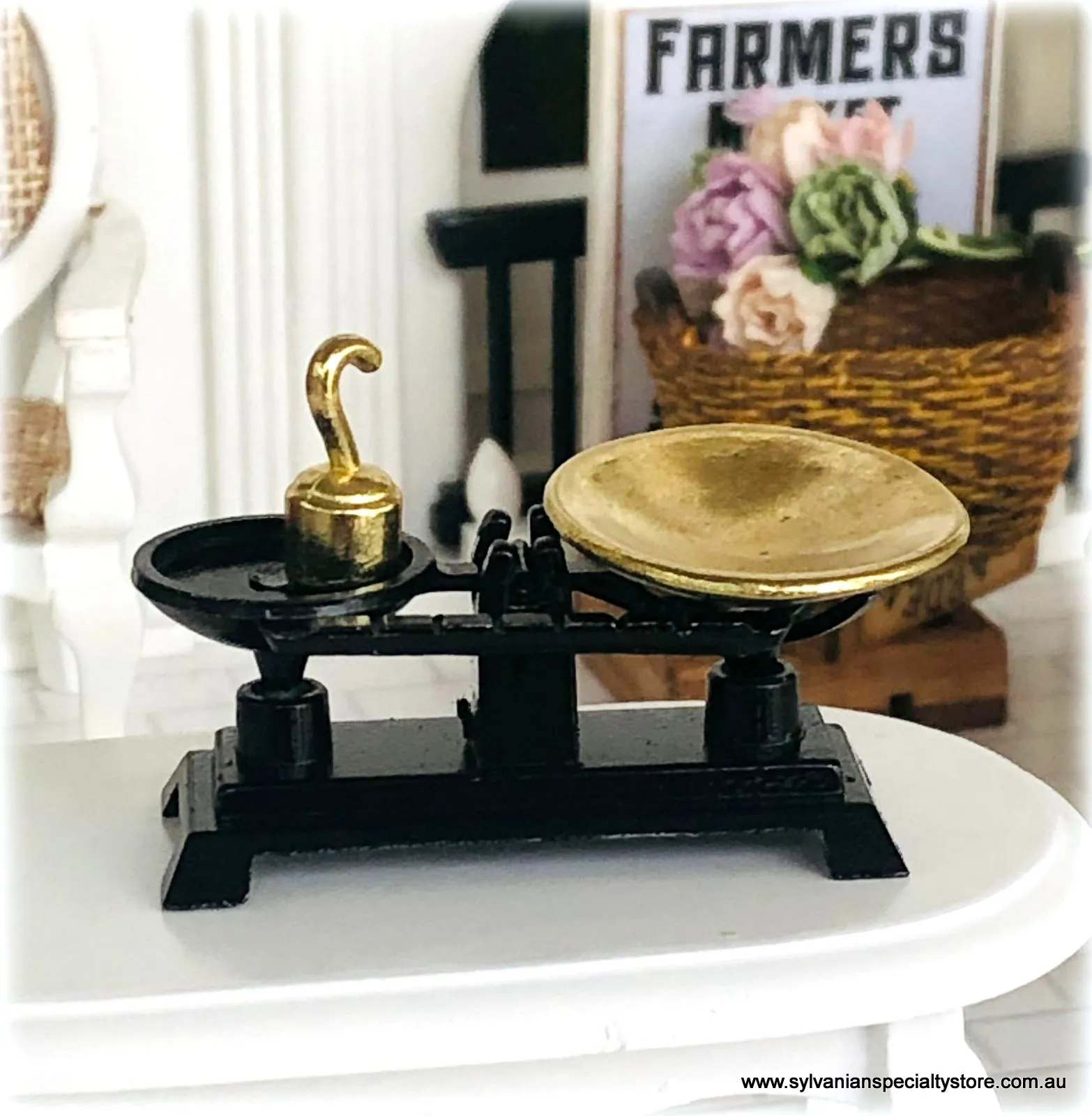 Black and Gold Scales - Dollshouse miniature