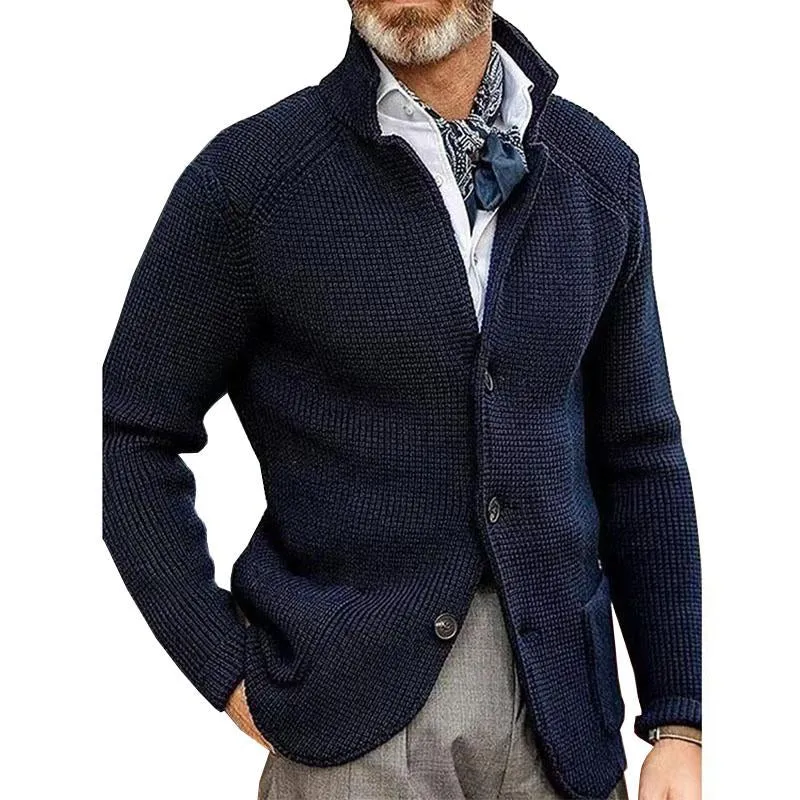 Blazer vintage en tricot à col montant