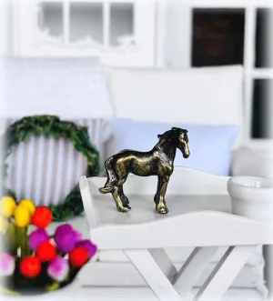 Brass Horse Ornament - Standing - Miniature