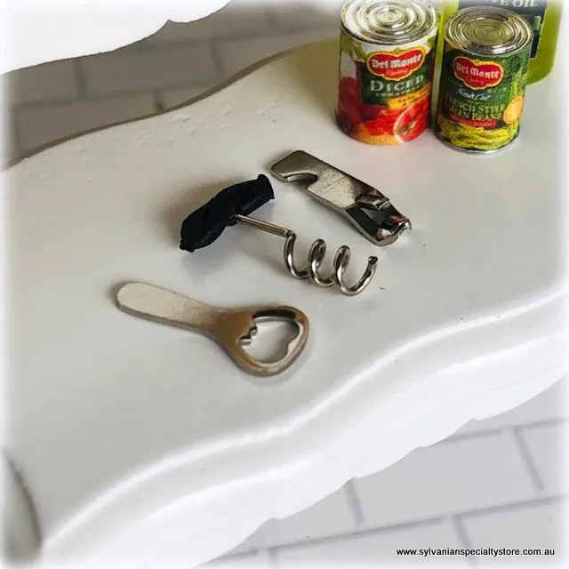 Can Opener, Bottle Opener and Corkscrew - Miniature