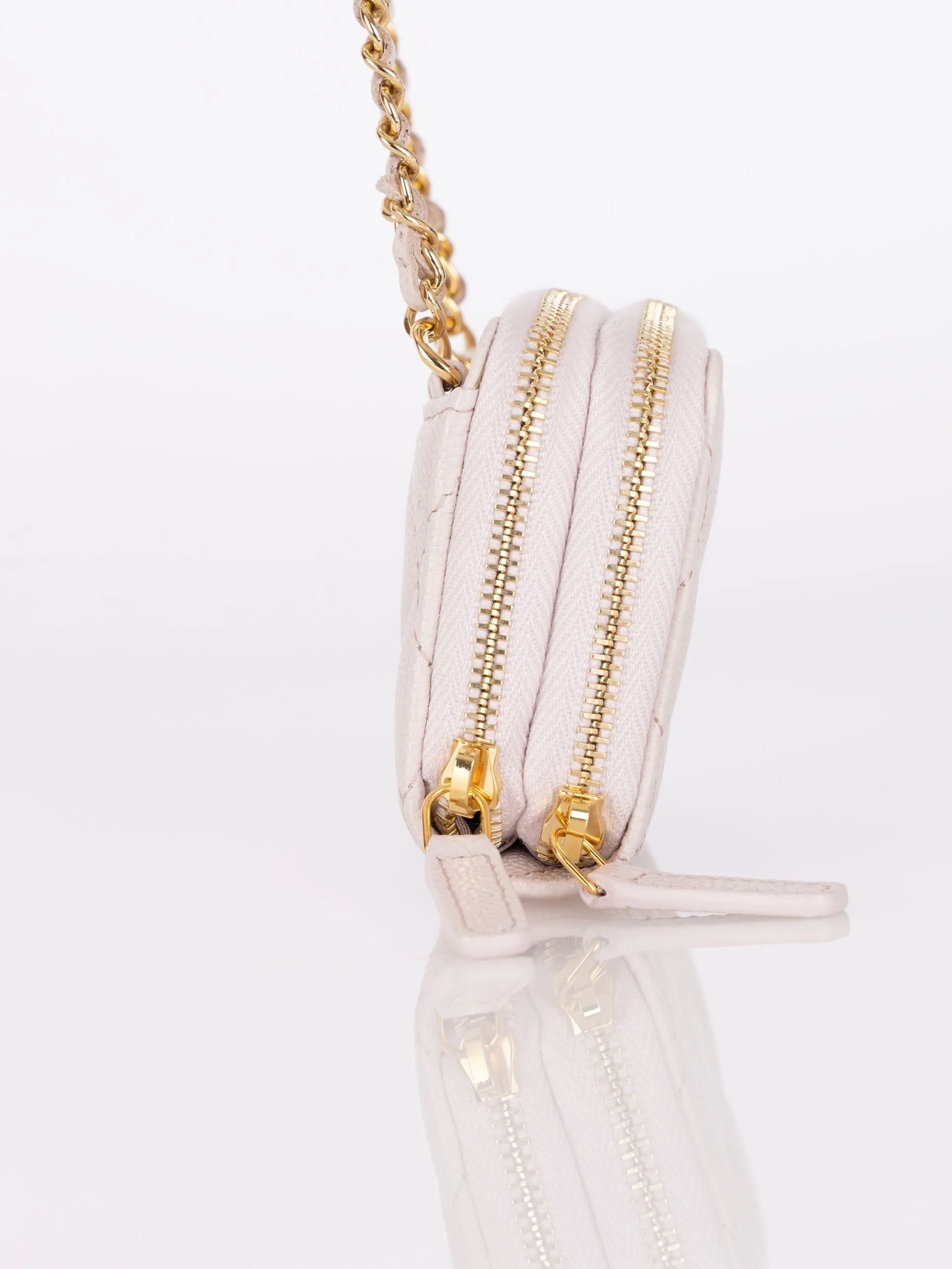 Chanel 2021 Caviar COCO Cardholder on Chain