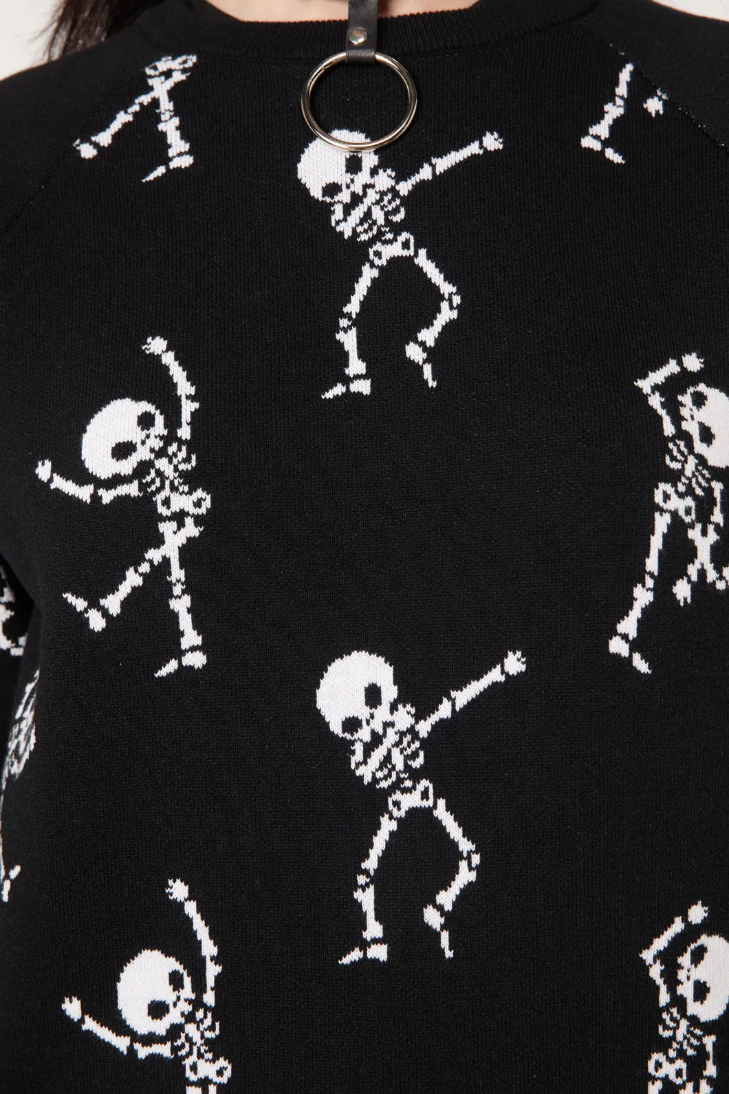 Dabbing Skelly Boxy Knit