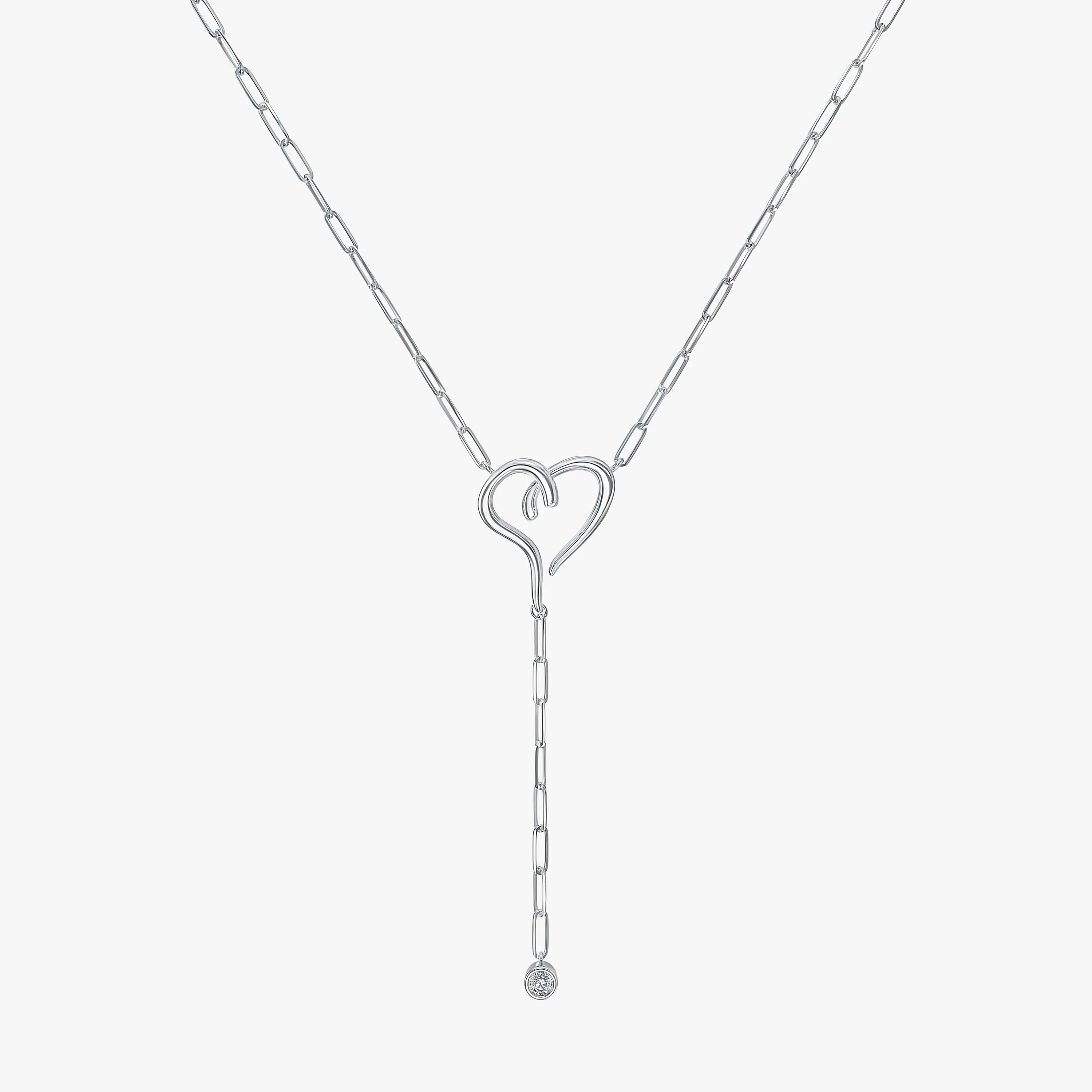 Lariat Solitaire Diamond Necklace