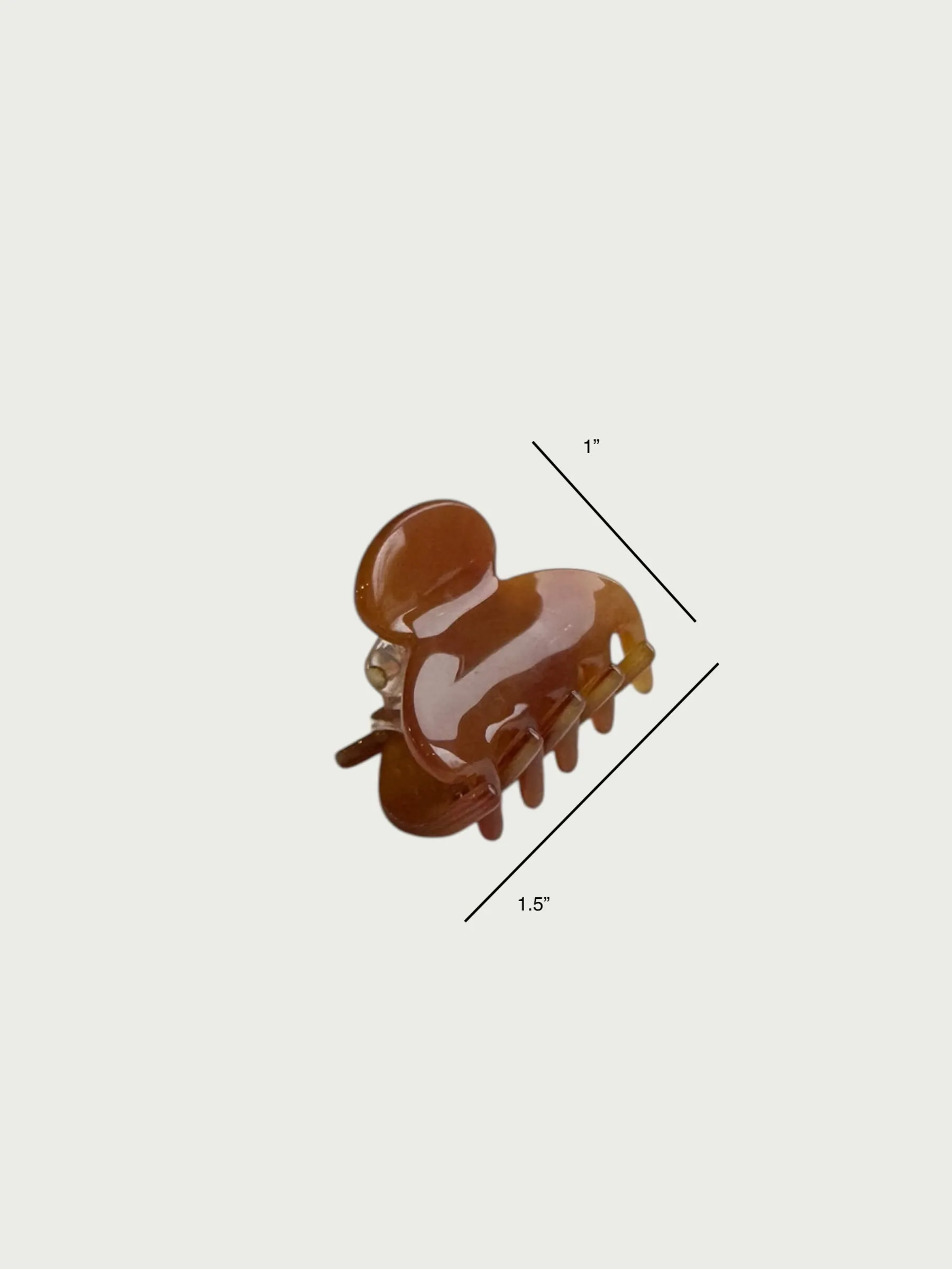 Mini Sweep Claw Clip - Set of 2, Amber