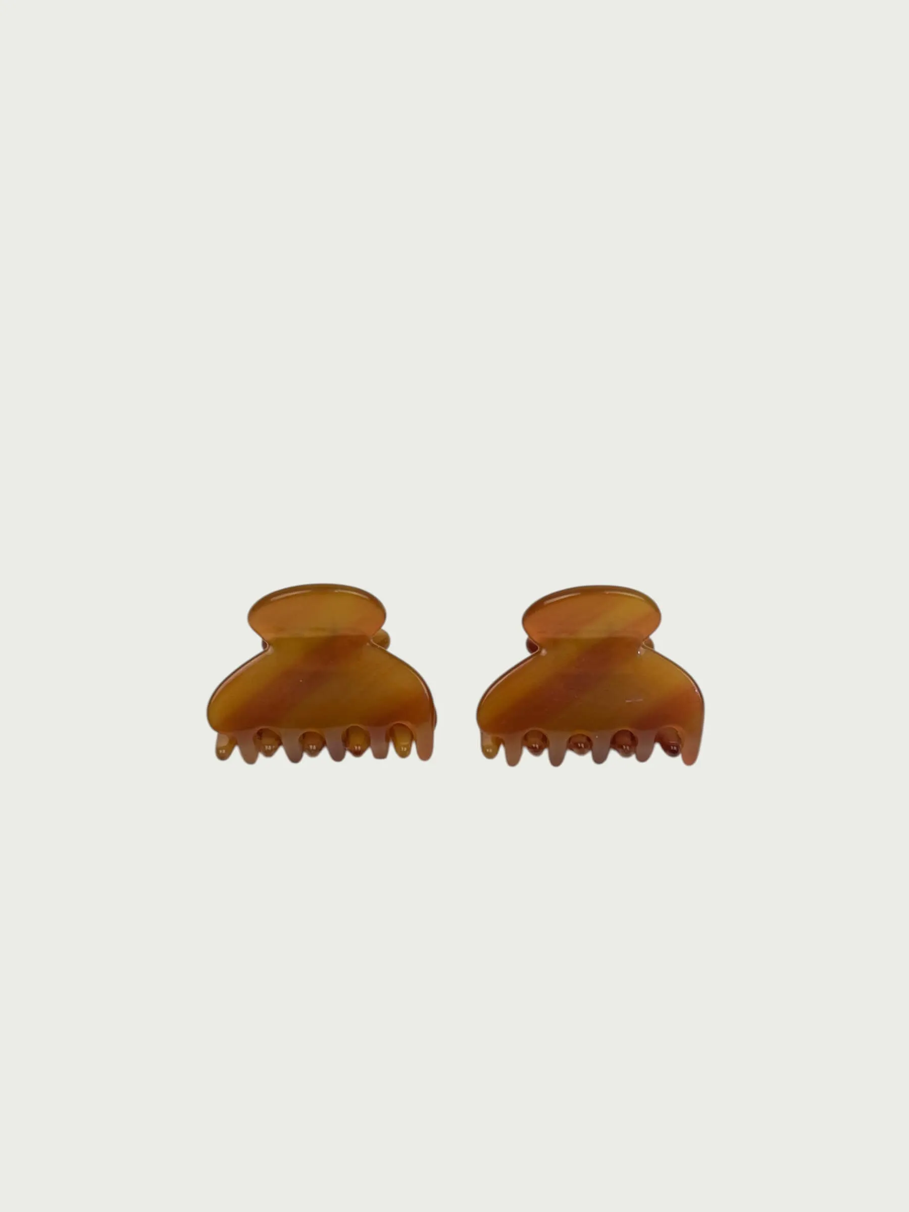 Mini Sweep Claw Clip - Set of 2, Amber