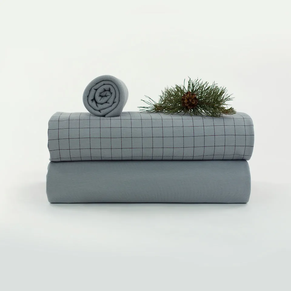 Monument Gray Ribbed Knit Fabric by See You At Six, Oeko Tex Class 1 Certified