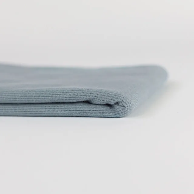 Monument Gray Ribbed Knit Fabric by See You At Six, Oeko Tex Class 1 Certified