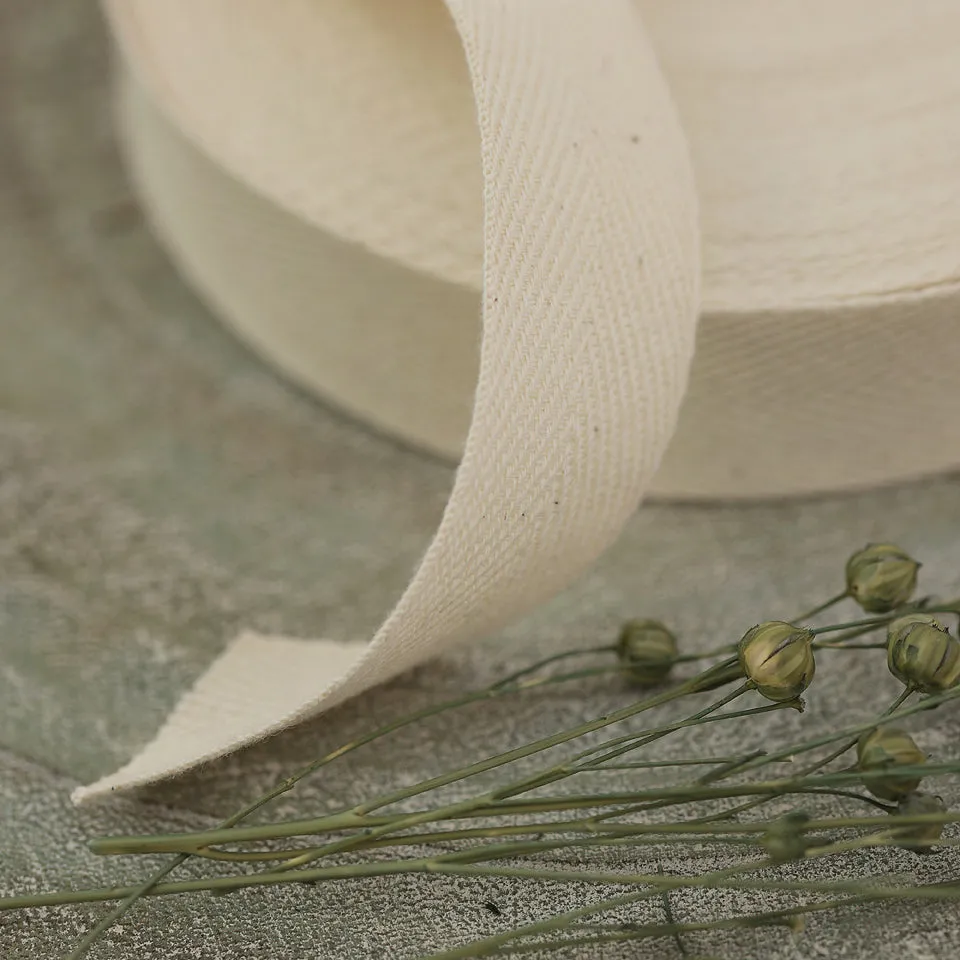 Natural Cotton Twill Tape by See You At Six, Oeko Tex Class 1 Certified