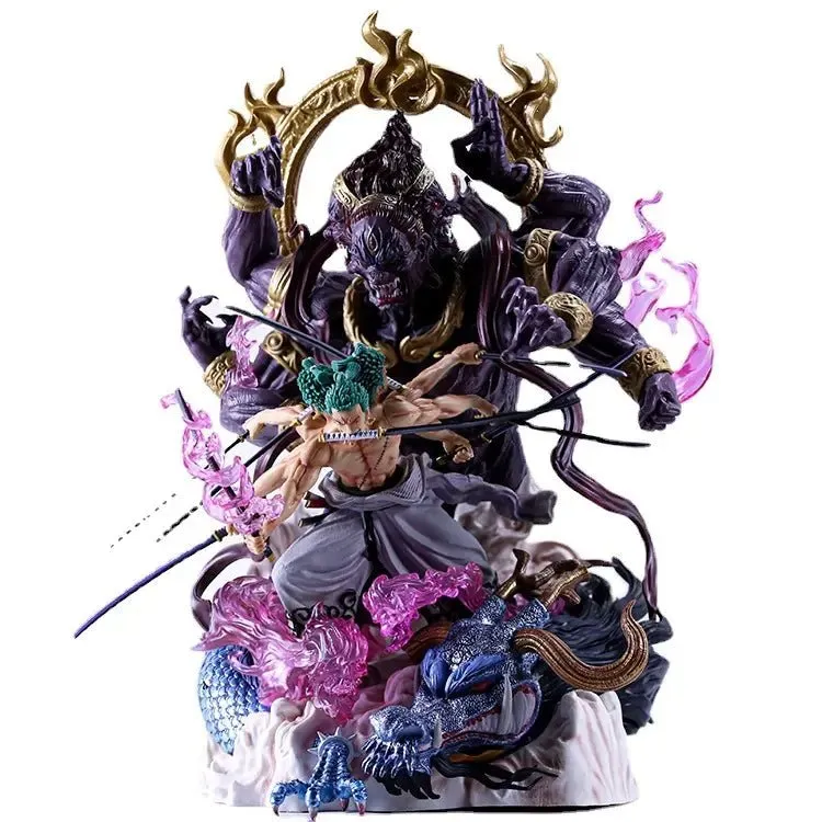 One Piece Roronoa Zoro Asura 9 knives Figure