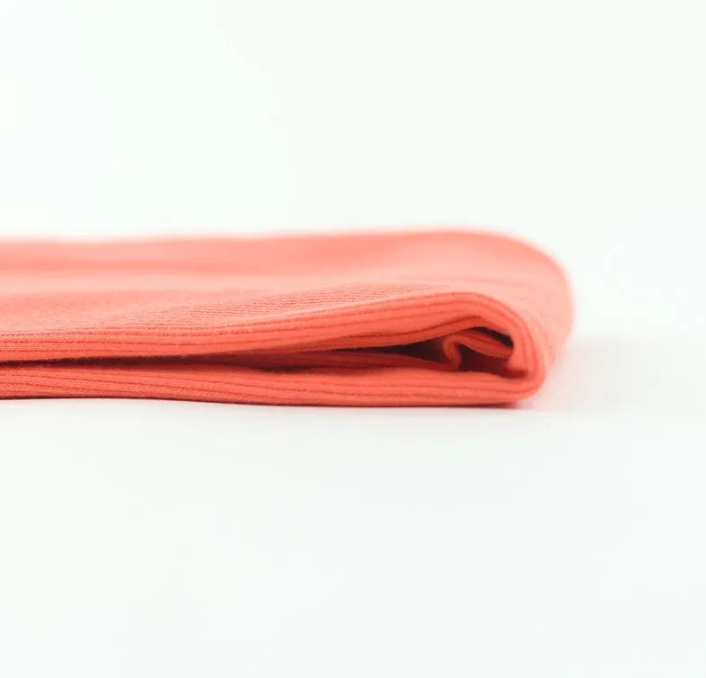 Persimmon Orange Ribbed Knit Fabric by See You At Six, Oeko-Tex 100 Class 1 Certified