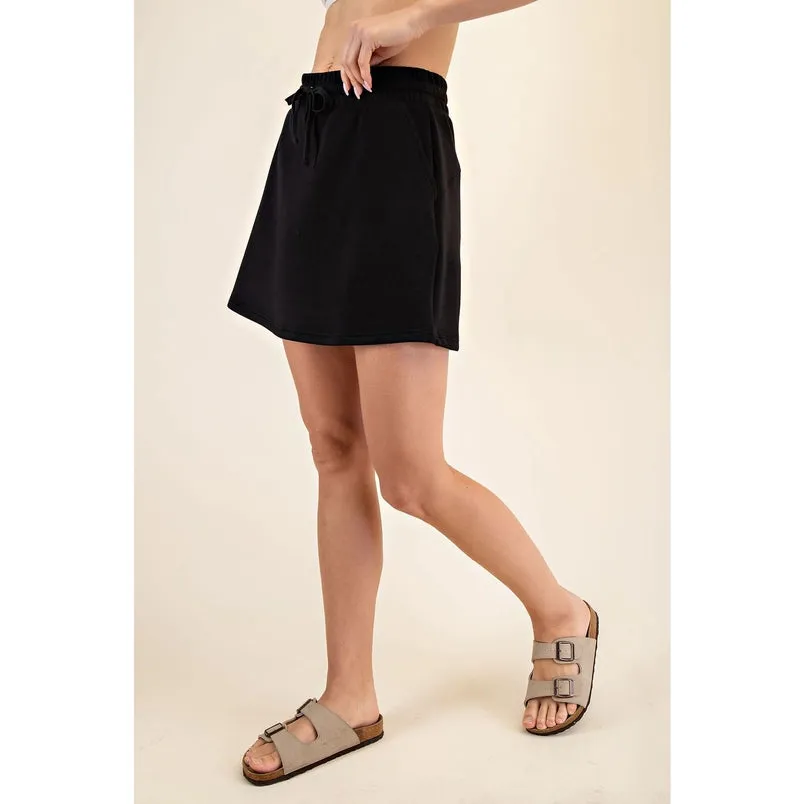 Poly Spandex Skort - Black