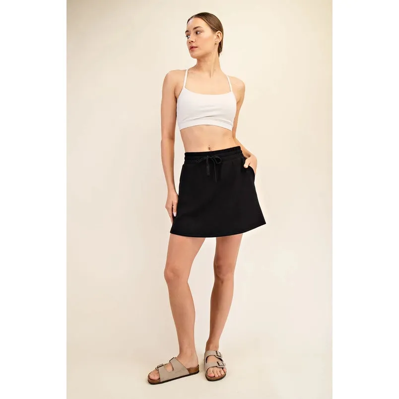 Poly Spandex Skort - Black