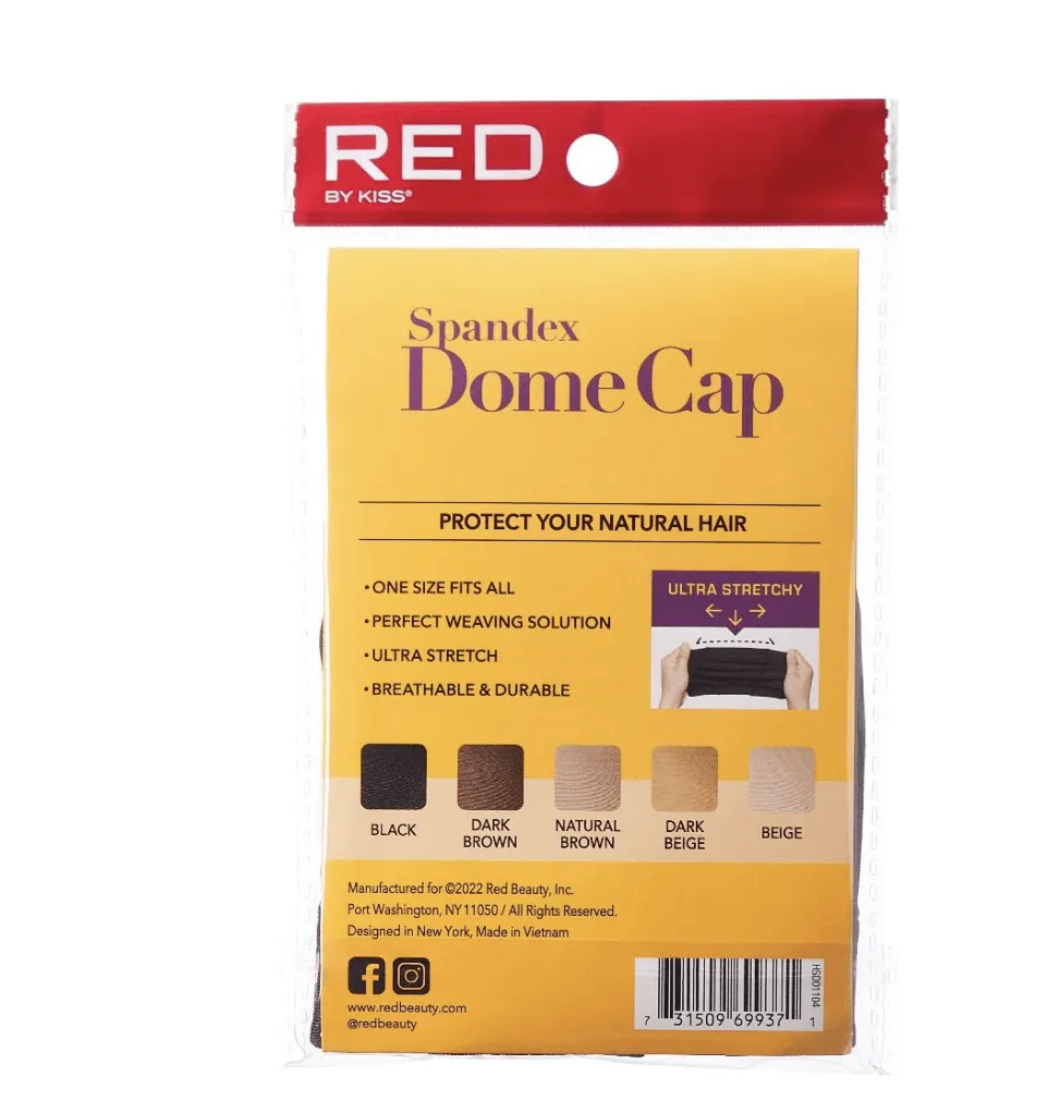 RED Spandex Dome Cap #HSD01