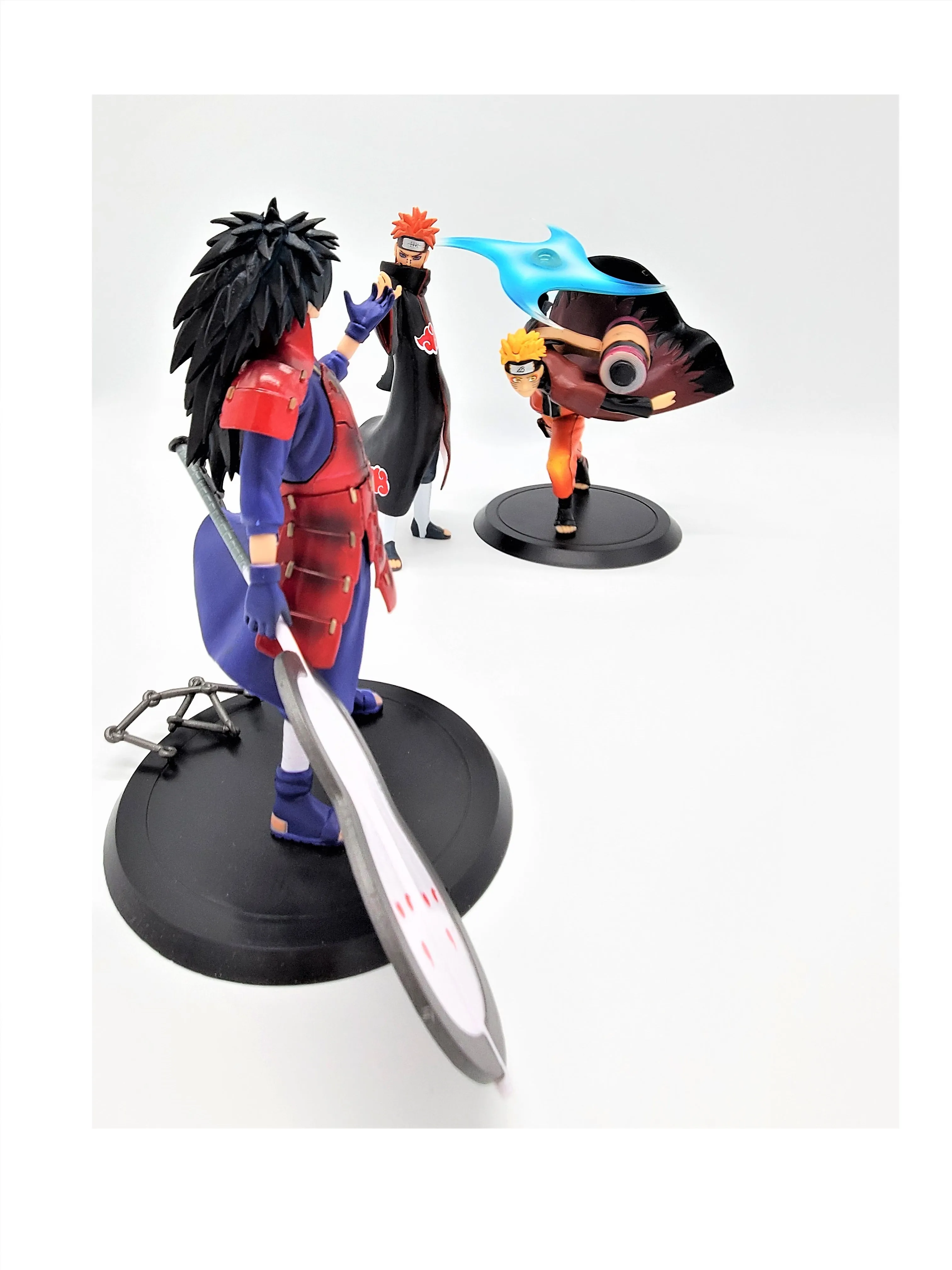 Uchiha Madara, Nagato Pain, and Uzumaki Naruto Action Figures