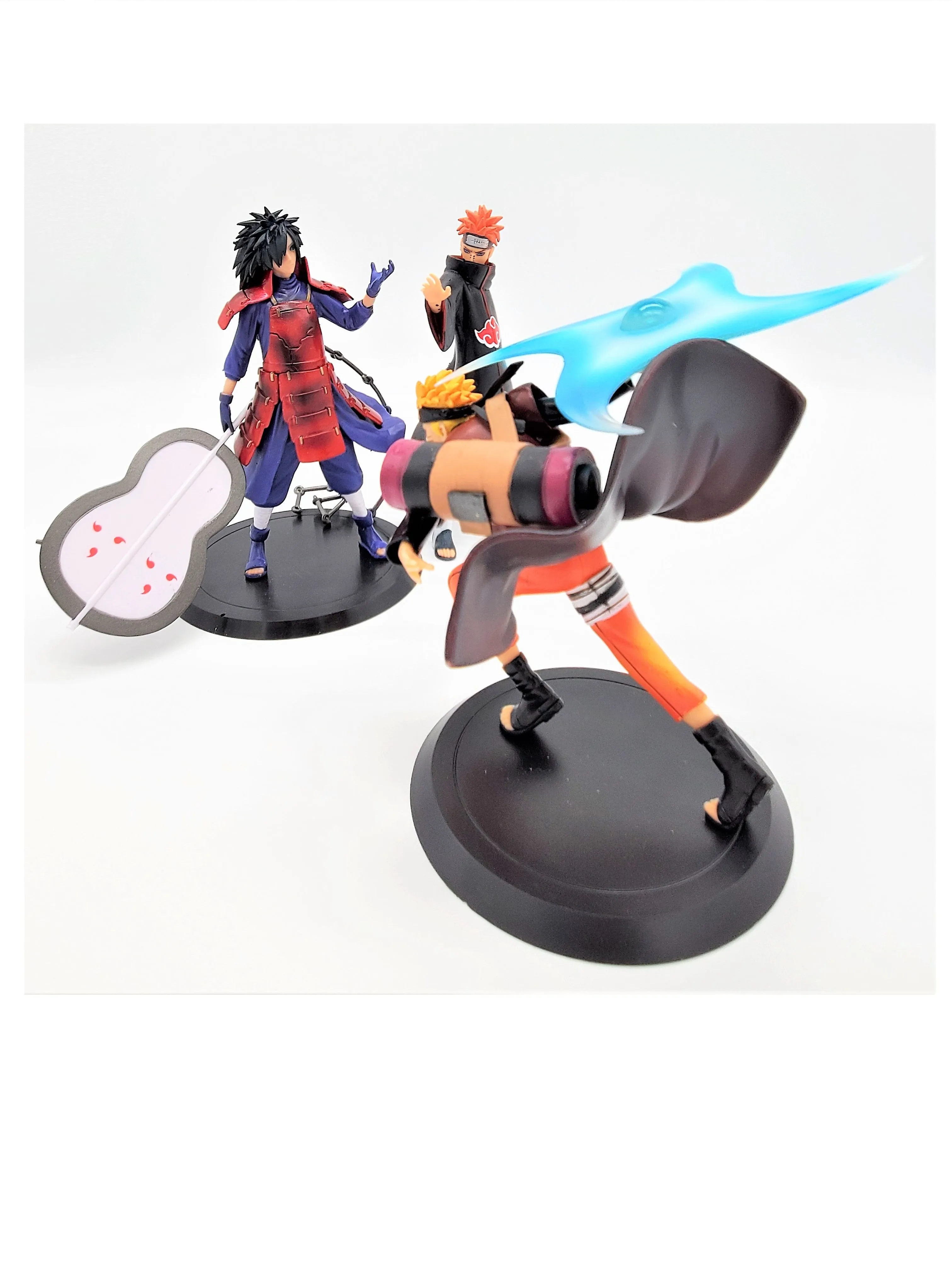 Uchiha Madara, Nagato Pain, and Uzumaki Naruto Action Figures