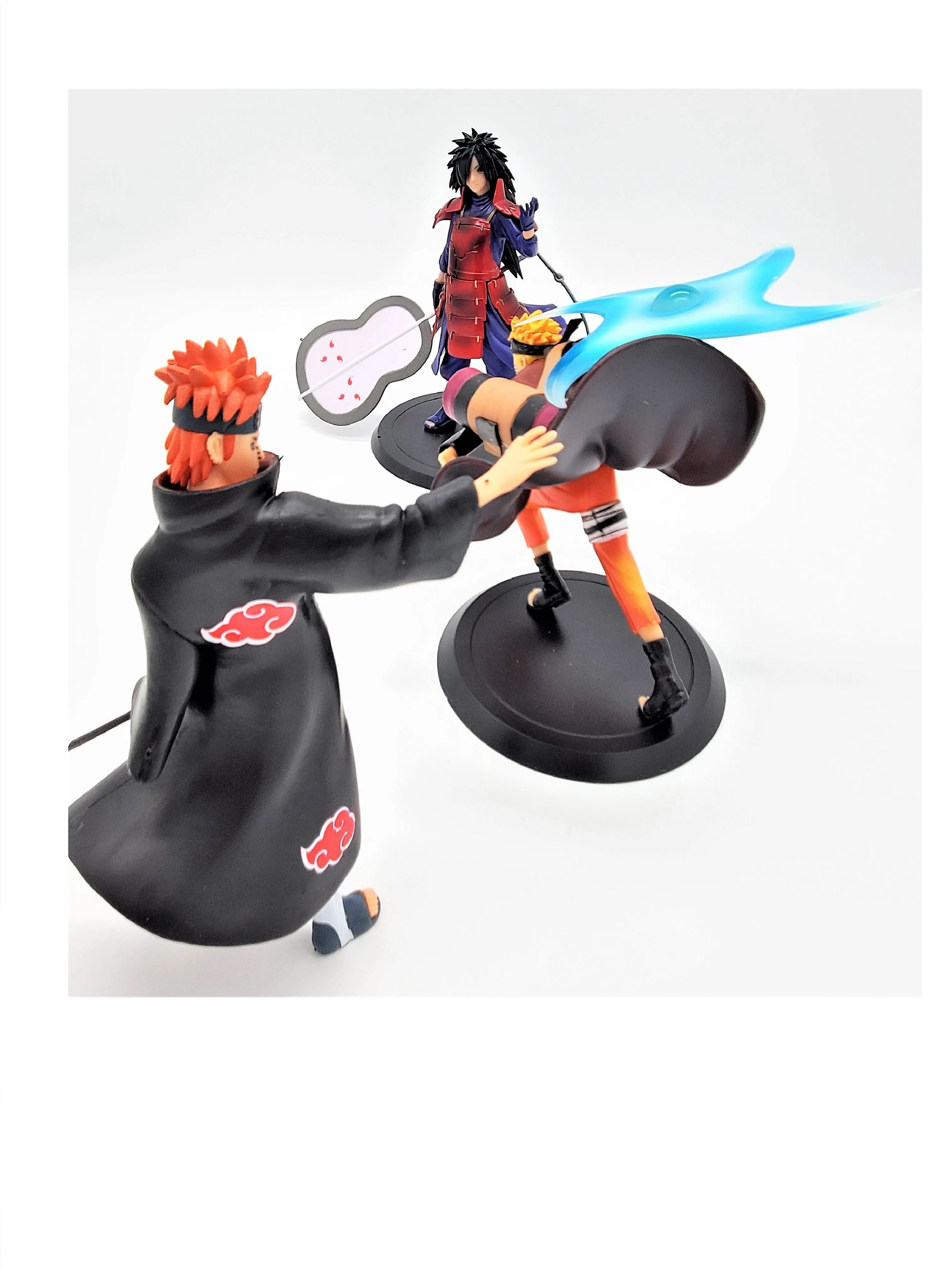 Uchiha Madara, Nagato Pain, and Uzumaki Naruto Action Figures