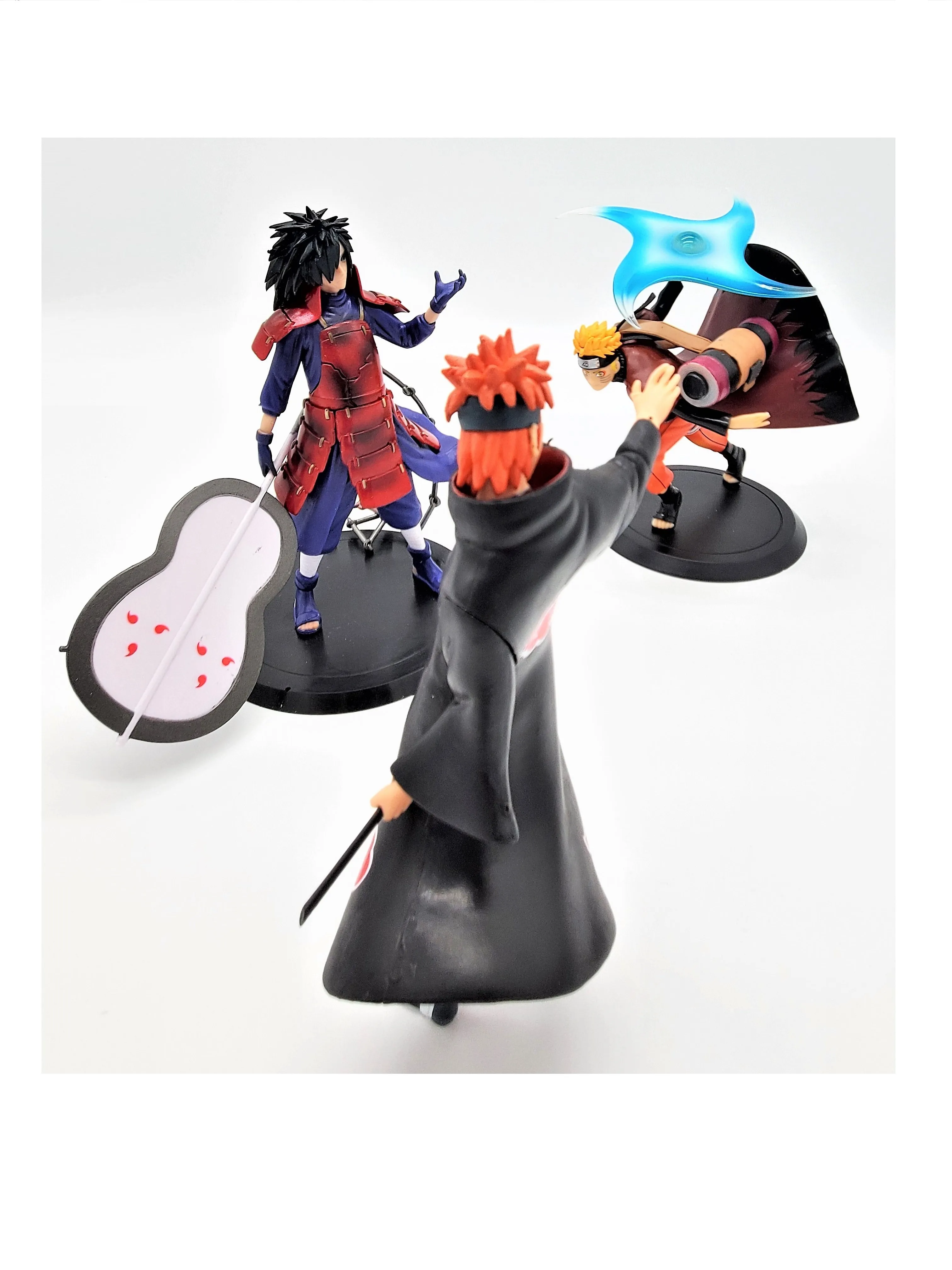 Uchiha Madara, Nagato Pain, and Uzumaki Naruto Action Figures