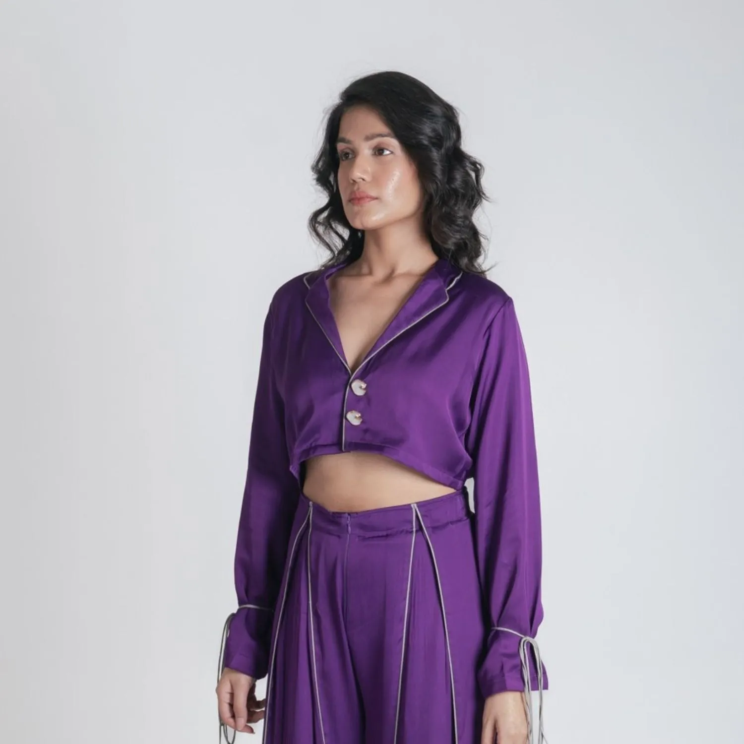 Vibrant Purple Full Sleeved Top | Bemberg Modal | Classic & Effortless Charm