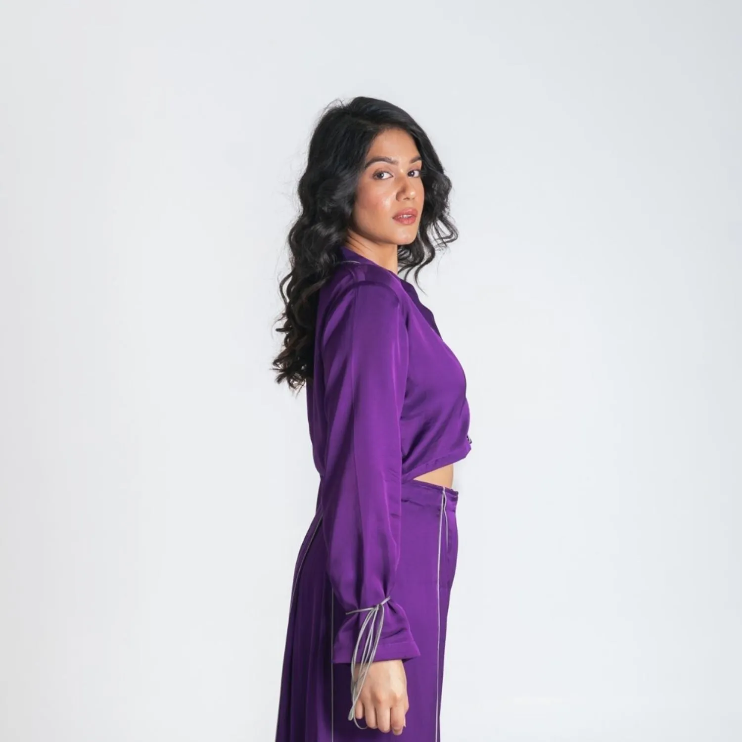 Vibrant Purple Full Sleeved Top | Bemberg Modal | Classic & Effortless Charm