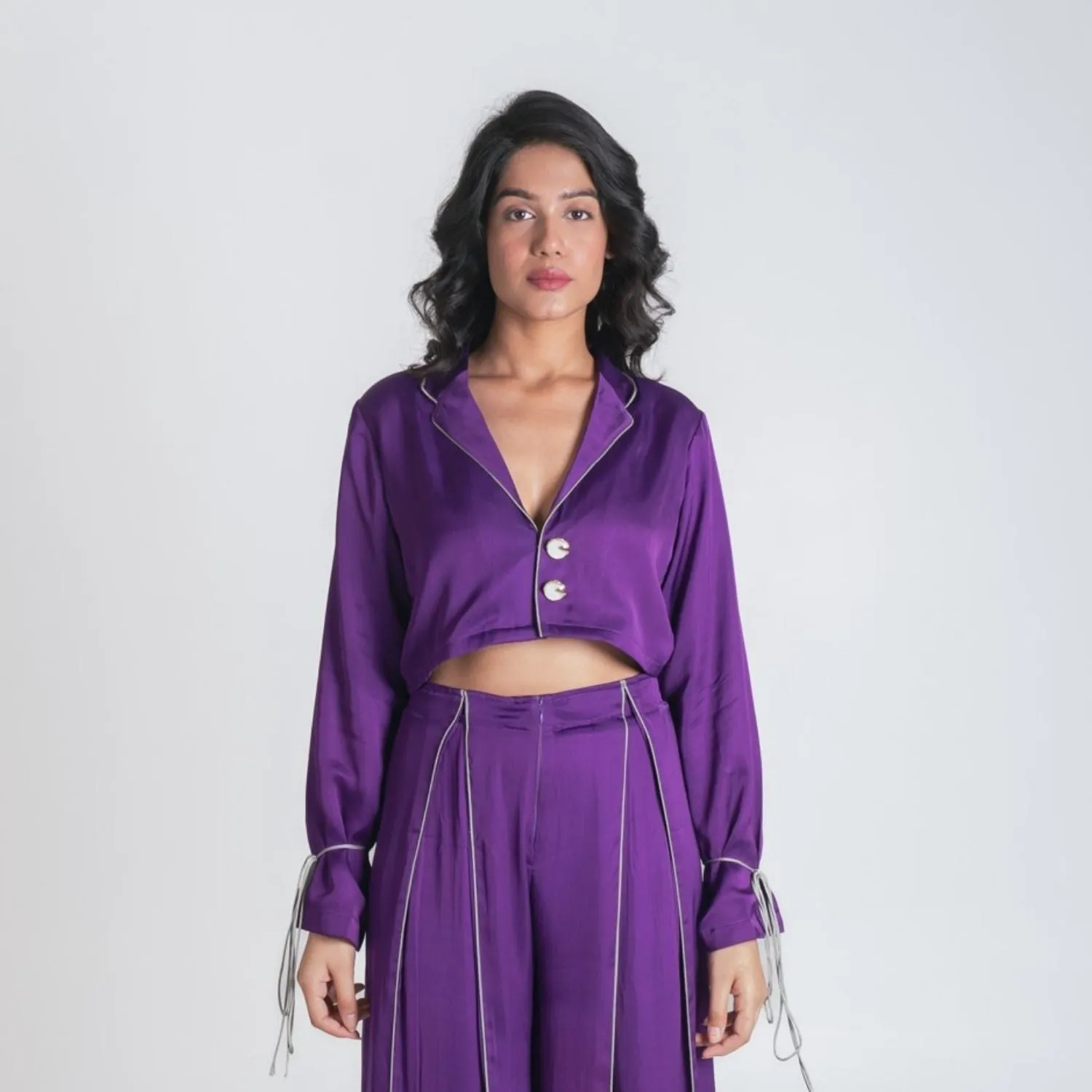 Vibrant Purple Full Sleeved Top | Bemberg Modal | Classic & Effortless Charm