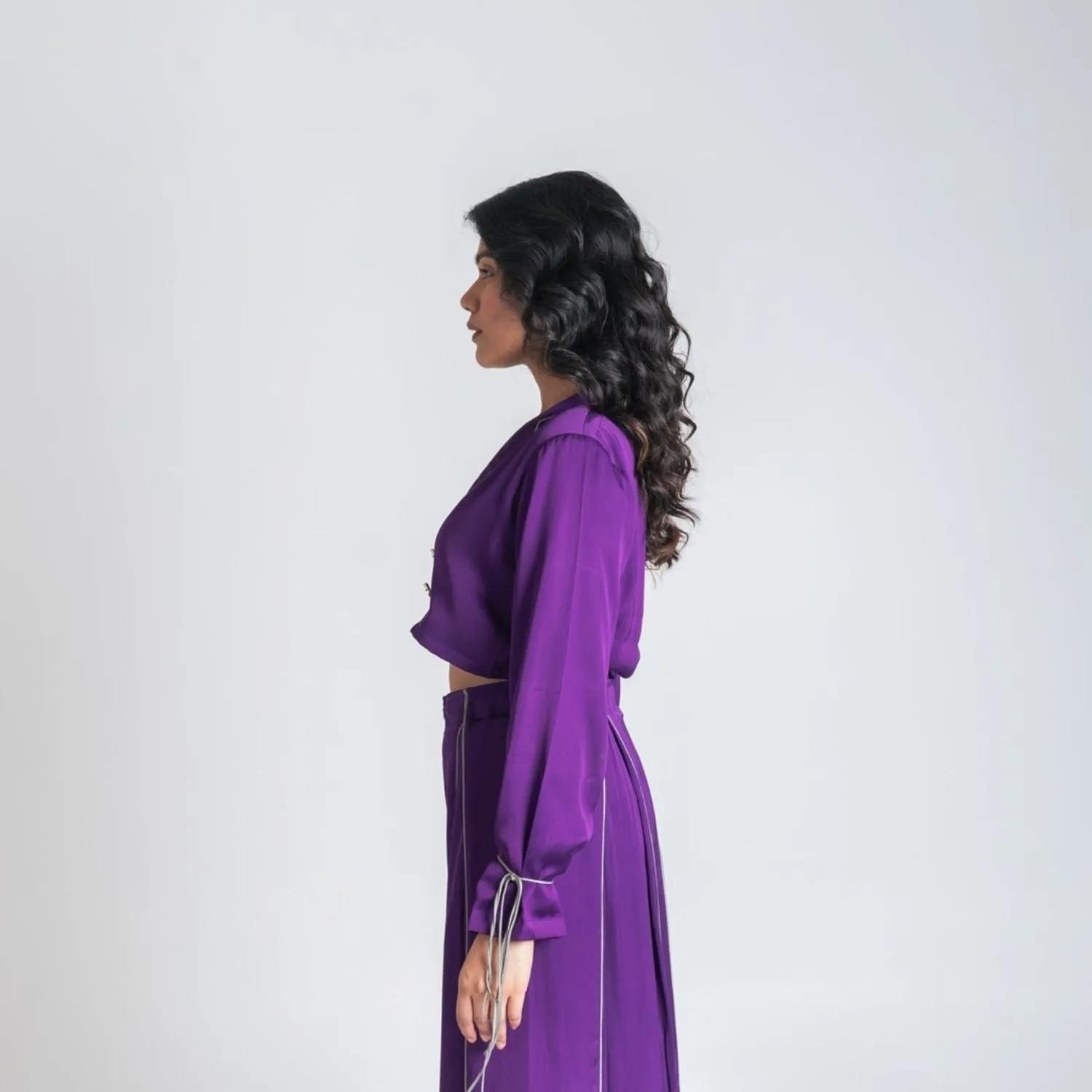 Vibrant Purple Full Sleeved Top | Bemberg Modal | Classic & Effortless Charm