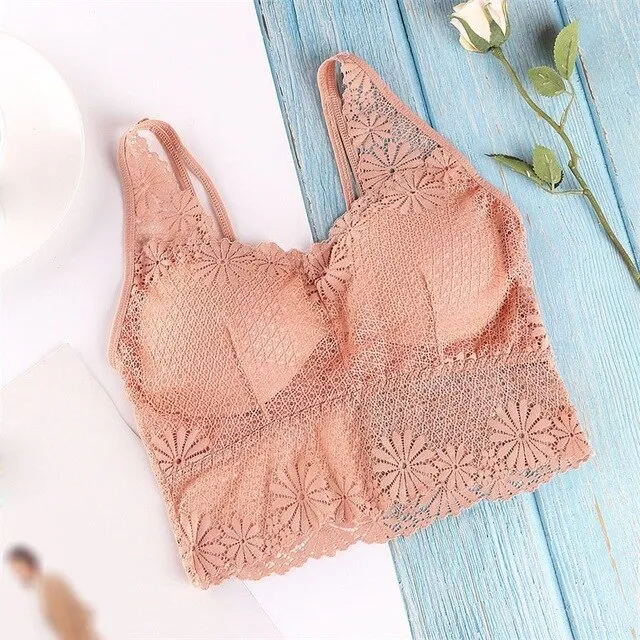 Wide Lace Straps Bra