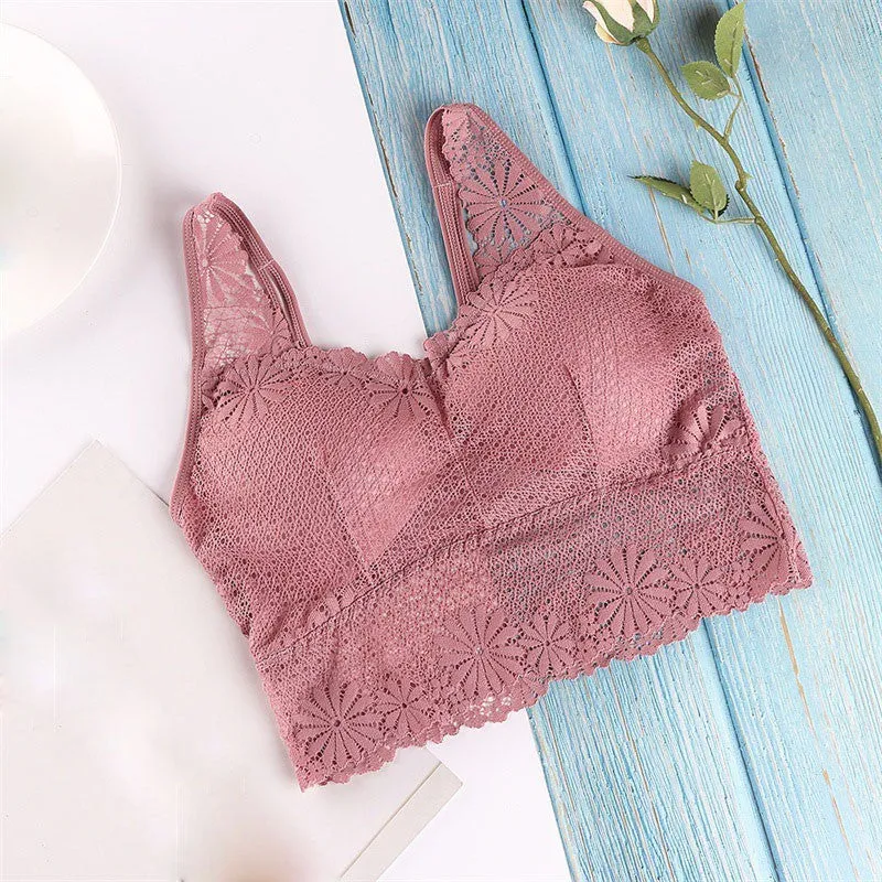 Wide Lace Straps Bra