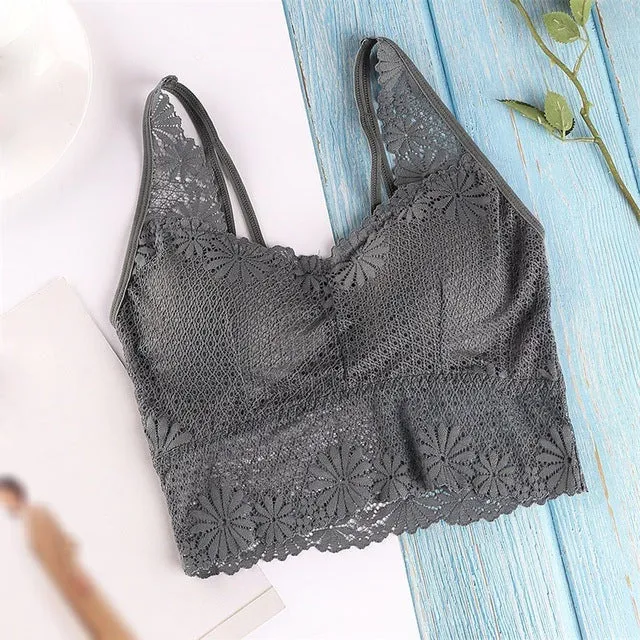 Wide Lace Straps Bra