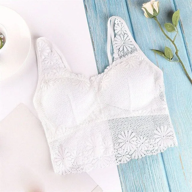 Wide Lace Straps Bra