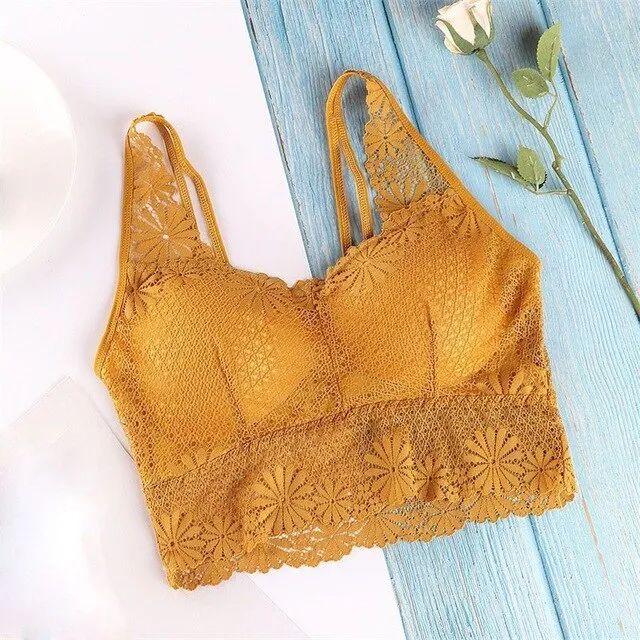 Wide Lace Straps Bra