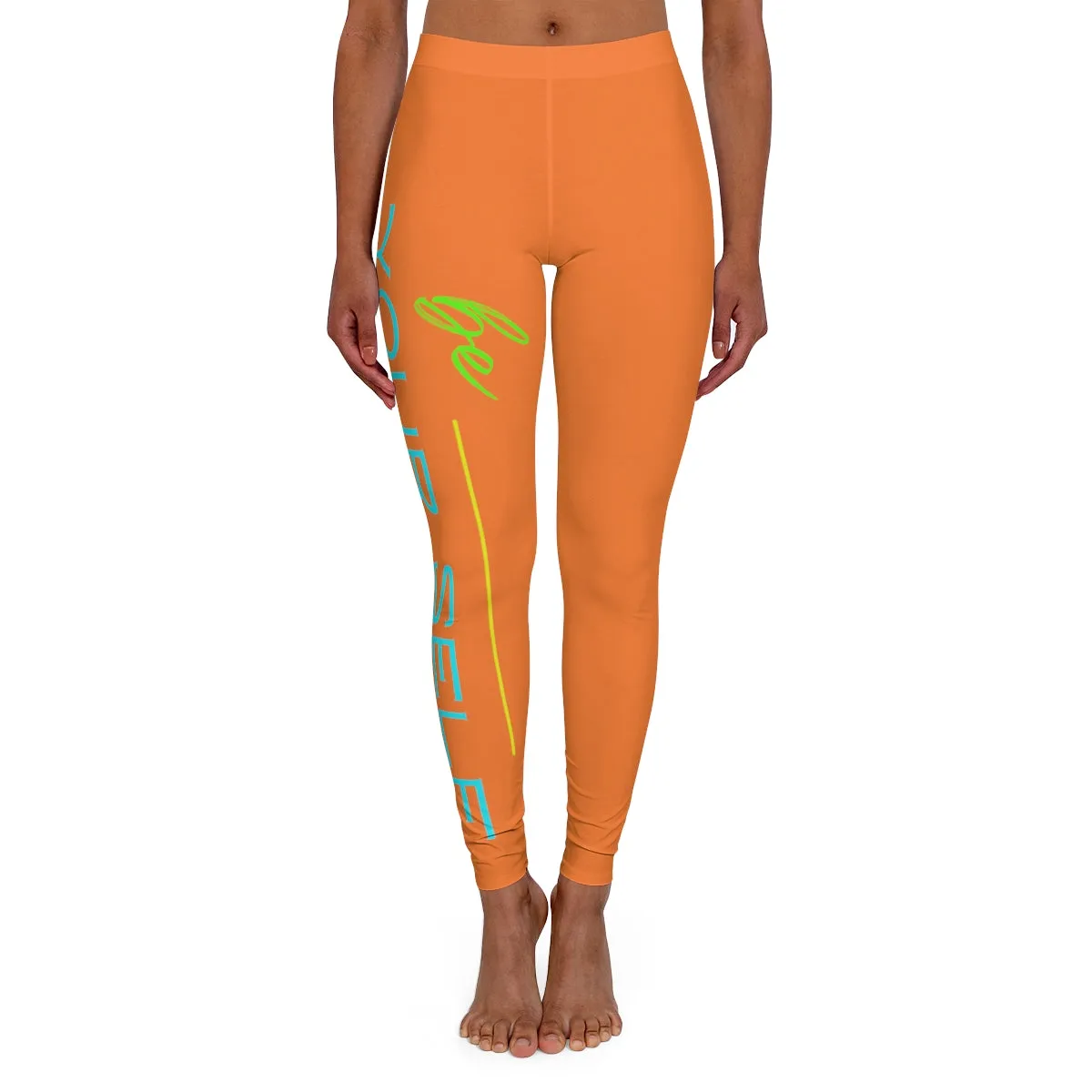 Women's Spandex Leggings ( Be Yourself ) ORANGE