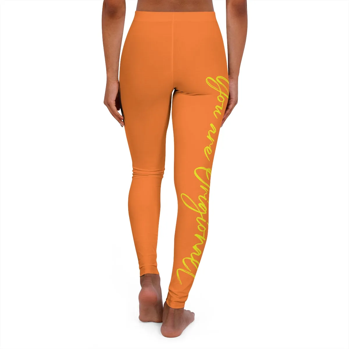 Women's Spandex Leggings ( Be Yourself ) ORANGE