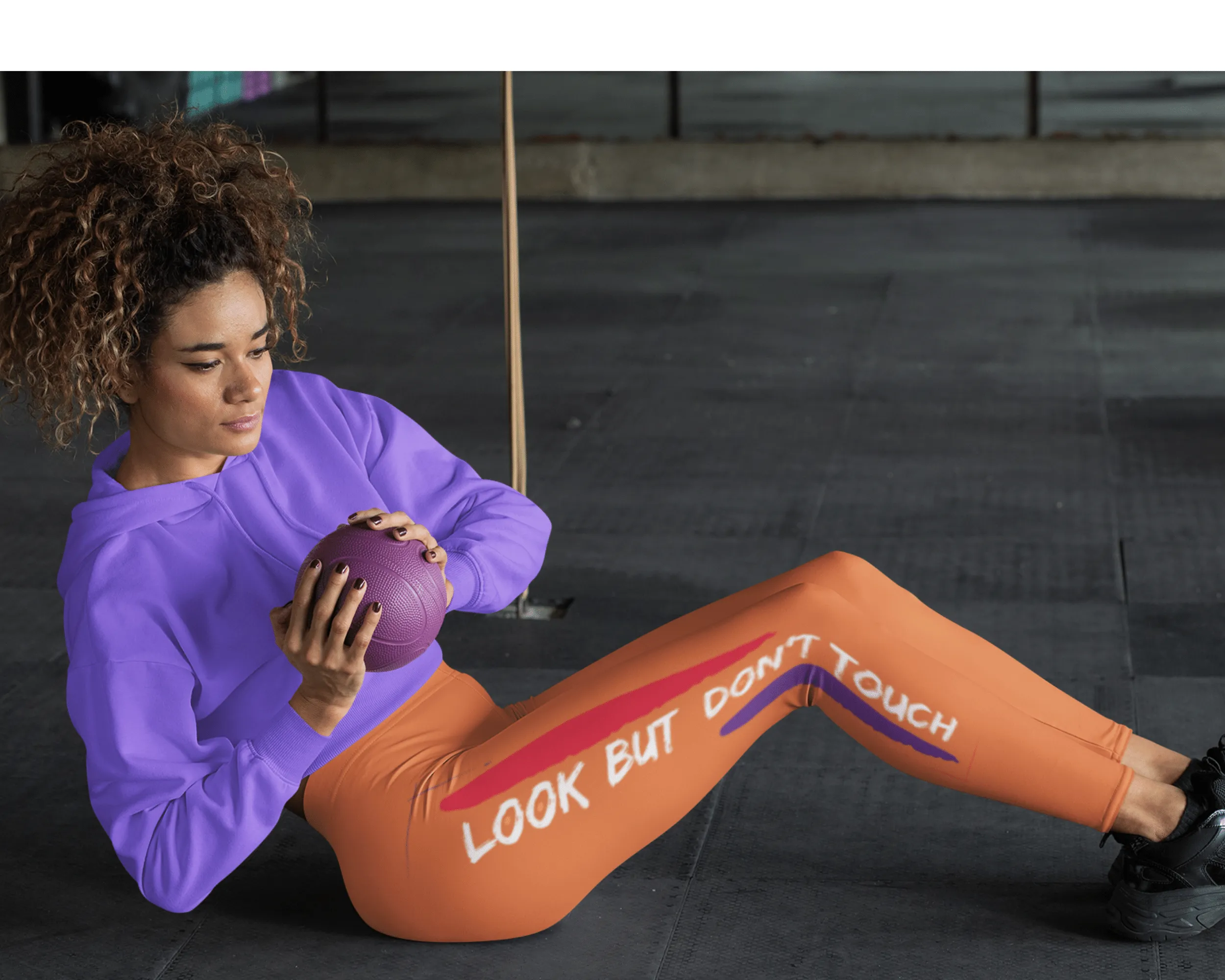 Women's Spandex Leggings ( Be Yourself ) ORANGE