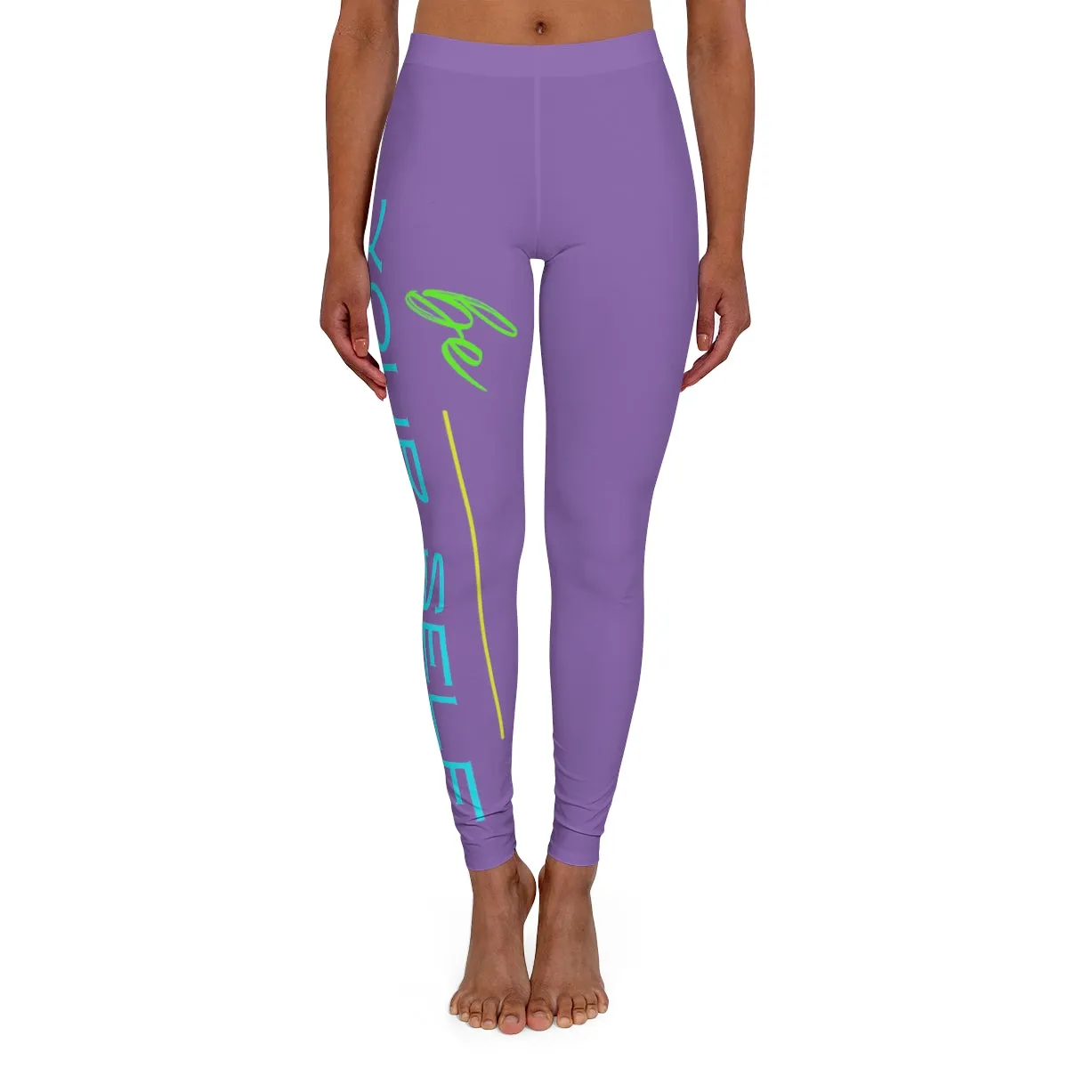 Women's Spandex Leggings ( Be Yourself ) PURPLE