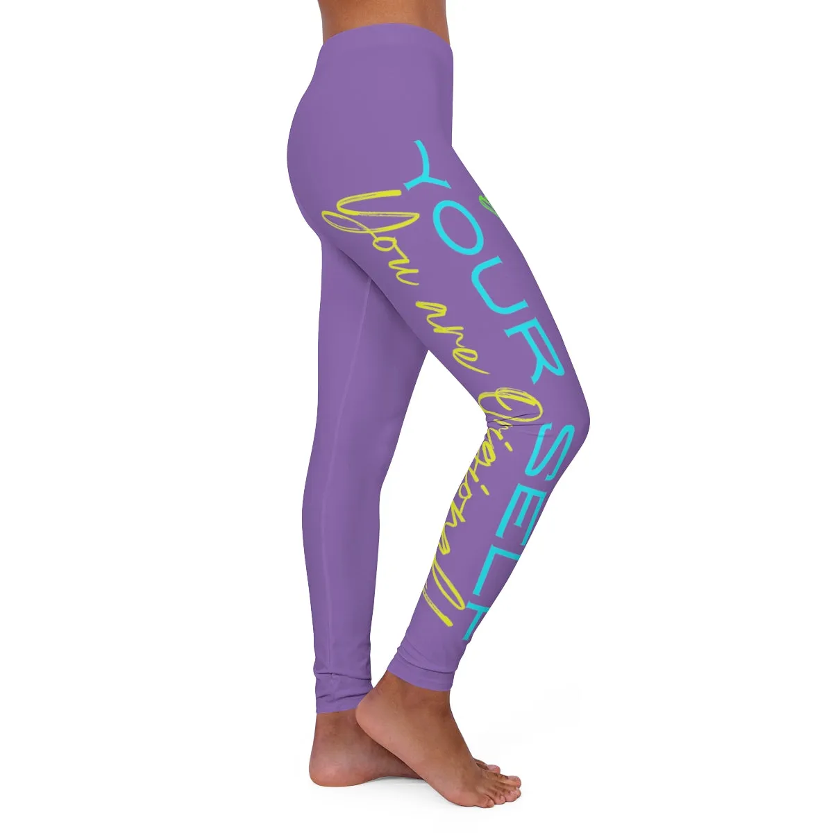 Women's Spandex Leggings ( Be Yourself ) PURPLE
